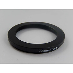 vhbw Adaptateur bague step-down diamètre de 55mm vers 43mm pour objectif appareil photo, reflex numérique - noir