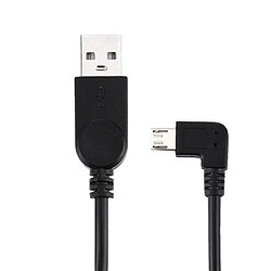 Wewoo Câble pour Galaxy, Huawei, Xiaomi, LG, HTC et autres smartphone 28cm 90 Degrés Angle Droit Micro USB vers USB Données / de Recharge,