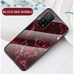 Coque en TPU motif marbré avec bord rouge pour votre Xiaomi Mi 10T Pro 5G/Mi 10T 5G