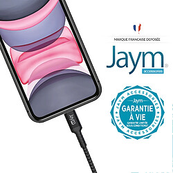 Jaym - Cable Premium 1,50 m - USB-C vers USB-C - Charge rapide 3A Power Delivery - Garanti à Vie - Ultra renforcé - Longueur 1,5 mètres pas cher