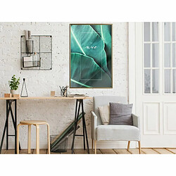 Paris Prix Affiche Murale Encadrée Banana Leaves with a Message Green 40 x 60 cm Or