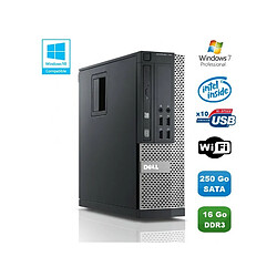 PC DELL Optiplex 790 SFF Intel Pentium G840 2.8Ghz 16Go DDR3 250Go WIFI Win 7 Pro - Occasion