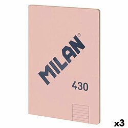 Carnet Milan 430 Rose A4 48 Volets 21 x 29,7 cm (3 Unités)