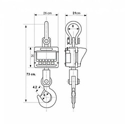 Acheter Helloshop26 Crochet peseur industriel professionnel 3t / 0.5kg - LCD 3414104