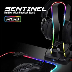 Spirit of Gamer Support Casque 4 Ports USB RGB Porte Casque Gamer + Souris PRO-M5 RGB 12800 DPI