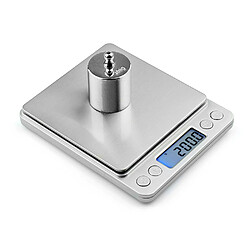 Universal 2000g * 0.1g Balance de cuisine numérique Balance électronique Sacs de précision Bijoux Mini Balance Thé alimentaire 0.1g/CT/oz/gn/ozt | Balance électronique de poche | Balance 0.01 Douce(Argent)