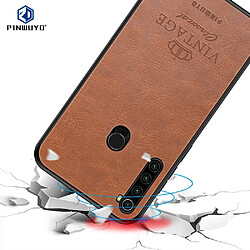 Coque en TPU + PU marron pour votre Xiaomi Redmi Note 8T