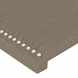 Acheter vidaXL Tête de lit à LED Taupe 203x16x118/128 cm Tissu