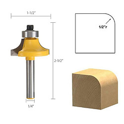 4 pièces 1/4 pouce tige ronde-au-dessus des Bits de routeur coin arrondi bord-formant le jeu de Bits de routeur | 1/2 ''3/8'' 1/4 ''1/8'' rayon pas cher