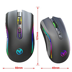 Yonis Souris Sans Fil RGB 4800DPI Rechargeable