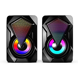 Universal Haut-parleur informatique, système de son surround, haut-parleurs LED, USB de basse profonde de jeu