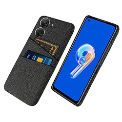 Coque en TPU anti-chute, anti-rayures avec deux porte-cartes pour votre Asus Zenfone 9 5G - noir