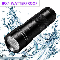 INF Lampe de poche UV noire avec 12 LED 395 nm pas cher