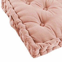 Paris Prix Coussin de Sol Déco Panama 45x45cm Rose Poudré