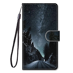 Etui en PU fermoir magnétique avec support et sangle A28 nuit étoilée pour votre Xiaomi Redmi Note 11 Pro/11 Pro Plus