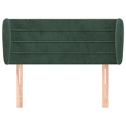 Avis Tête de lit scandinave avec oreilles,meuble de chambre Vert foncé 93x23x78/88 cm Velours -MN22312