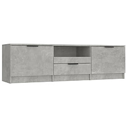 Maison Chic Meuble TV scandinave - Banc TV pour salon Gris béton 140x35x40 cm Bois d'ingénierie -MN81008