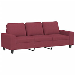 Avis vidaXL Ensemble de canapés 3 pcs rouge bordeaux tissu