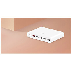 Universal Chargeur USB Blanc 60W Sortie de Charge Pad Smartphone Type 1 C 6 Ports 5 USB Double Charge Rapide Adaptateur 18W x2 pas cher