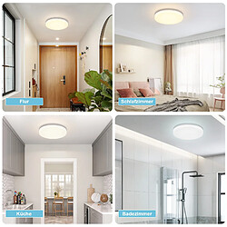 Autres Temps ZMH LED Plafonnier Living Room 22CM 18W Bathroom Light Angular IP54 Bedroom Kitchen pas cher