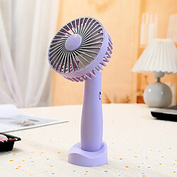 (Violet) Ventilateur Portatif Portatif De Chargement Usb À Deux Vitesses Grand Vent Et Design Minimaliste