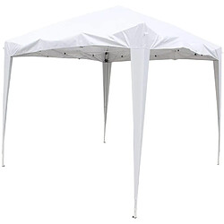 Bcelec 578-013 Tonnelle de jardin dépliable, Pavillon de Jardin, Chapiteau Blanc 2X2m avec 4 parois latérales pas cher