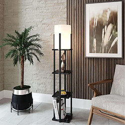 Hanah Home Etagère avec lampe intégrée Nora noir.