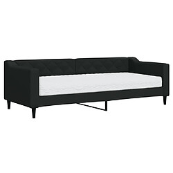 Maison Chic Lit d'appoint avec matelas | Lit de jour | Lit de repos noir 80x200 cm tissu -GKD51669 