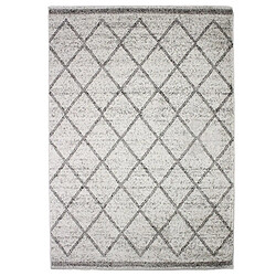 Thedecofactory VENISE - Tapis toucher laineux motifs ethniques écru 133x190