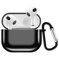 Coque en TPU antichoc avec porte-clés noir pour votre Apple Airpods 3