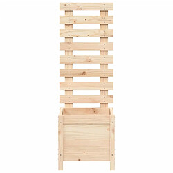 Acheter vidaXL Jardinière avec support 39x39,5x114 cm bois de pin massif