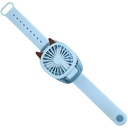 Acheter Mini Ventilateur de Montre, Montre portable, Lumière LED Colorée, Ventilateur USB Pliable pour Femmes et Enfants (bleu)