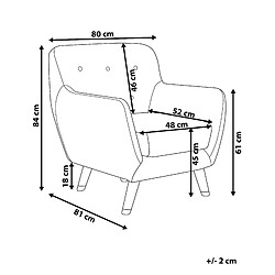 Avis Beliani Fauteuil BODO Velours Gris