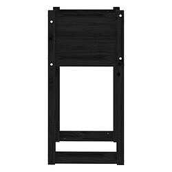 Maison Chic Jardinière,Bac à fleurs - pot de fleur Noir 40x40x81 cm Bois massif de pin -GKD32833 pas cher