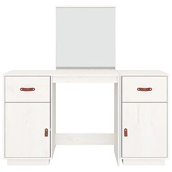 Helloshop26 Ensemble de coiffeuse avec miroir 95 x 50 x 134 cm bois de pin solide blanc 02_0006216