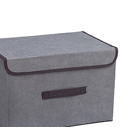 Avis Boîte De Rangement Pliable Avec Couvercle Snacks Organisateur Conteneur Placard L Gris