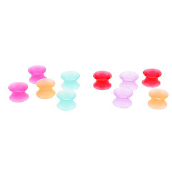 10pcs bouchons évasés en silicone solide jauge d'oreille étirement dilatateur 10mm