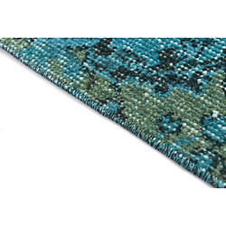 Vidal Tapis de laine 290x178 turquoise Ultra Vintage pas cher