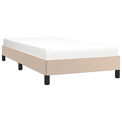 Avis Maison Chic Lit adulte - Lit simple Cadre de lit,Structure du lit Contemporain Cappuccino 100x200 cm Similicuir -MN37262