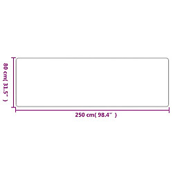 vidaXL TAPIS de couloir - Argenté 80x250 cm pas cher