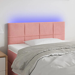 Maison Chic Tête de lit scandinave à LED,meuble de chambre Rose 90x5x78/88 cm Velours -MN46569