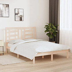 vidaXL Cadre de lit sans matelas 140x190 cm bois de pin massif