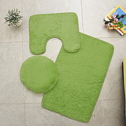 Universal Tapis de toilette absorbant Tapis de toilette Capuchon de toilette Housse de tapis de toilette antidérapant en laine de corail | Tapis de bain (vert)