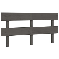 vidaXL Tête de lit Gris 164x3x81 cm Bois massif de pin