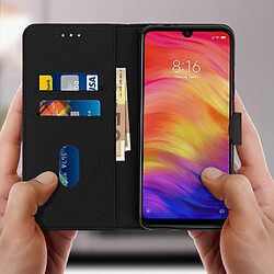 Avis Avizar Housse Xiaomi Redmi Note 7 Étui Portefeuille Support Stand - noir