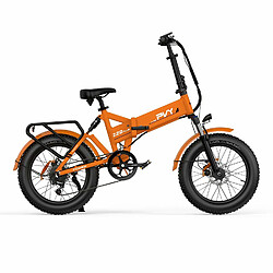 Vélo Électrique PVY Z20 Plus 1000 - Moteur 250W Batterie 48V16.5AH Freins à Disque Hydrauliques Autonomie 120KM - Orange