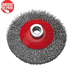 Brosse Wolfcraft métal conique ondulée