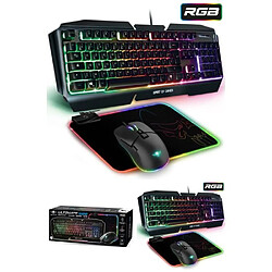 Pack GAMER Spirit Of Gamer PRO-ULTIMATE 500 SOURIS RGB + CLAVIER MK30 + TAPIS SOURIS RGB 