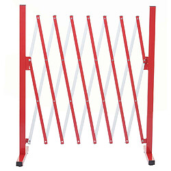 Mendler Grillage HWC-B34, grille protectrice télescopique, aluminium rouge/blanc ~ hauteur 103cm, largeur 28-200cm