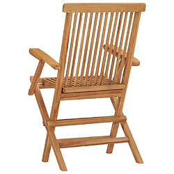 Maison Chic Lot de 2 Chaises de jardin,Fauteuil d'extérieur pliables Bois de teck massif -MN15444 pas cher